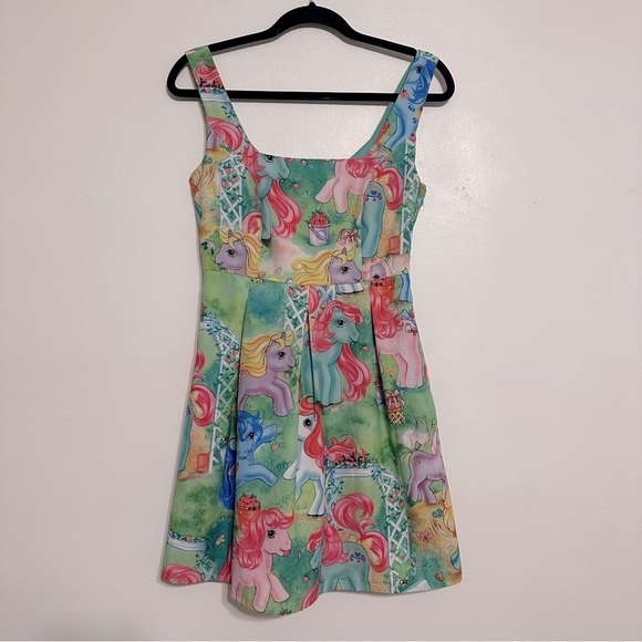 Too Fast My Little Pony Fit and Flare Skater Dress Novelty Print Size Small - Picture 1 of 5